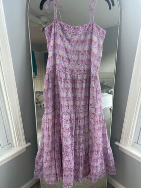 Oliphant Lilac Floral Print Sundress